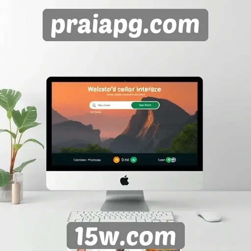 Interface do usuário do praiapg.com em foco